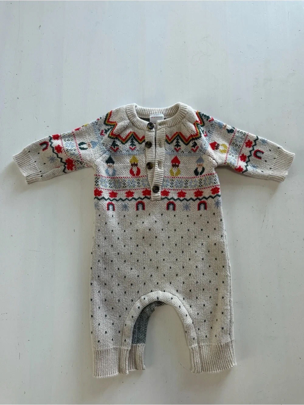 Hanna Andersson Holiday Romper 3-6 Months Combed Cotton